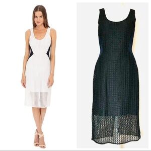 Prabal‎ Gurung Sheer Overlay Lace Tank Dress